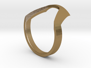 Static Ring - SIZE 8  in Polished Gold Steel
