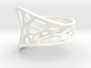 1-layer twist ring in White Processed Versatile Plastic: 8 / 56.75