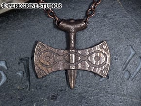 Pendant - Amulet of Talos in Polished Bronze Steel