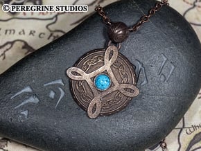 Pendant - Amulet of Mara in Polished Bronze Steel