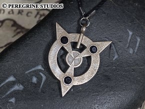 Pendant - Amulet of Articulation in Polished Bronzed Silver Steel