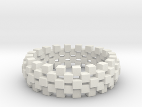CUBINATOR Ring, US size 12.5, d=21,8 mm(all sizes  in White Natural Versatile Plastic: 12.5 / 67.75