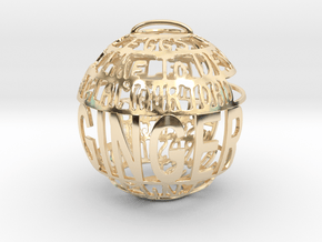 Ginger Quotaball in 14k Gold Plated Brass