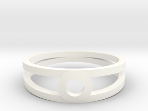 "K Line"  K3 Ring, US size 8, d=18,2mm(all sizes o in White Processed Versatile Plastic: 8 / 56.75