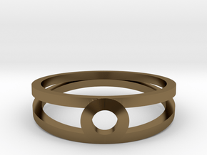 "K Line"  K3 Ring, US size 8, d=18,2mm(all sizes o in Polished Bronze: 8 / 56.75