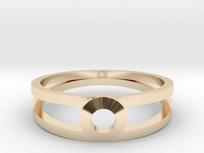 "K Line"  K3 Ring, US size 8, d=18,2mm(all sizes o in 14K Yellow Gold: 8 / 56.75