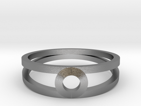 "K Line"  K3 Ring, US size 8, d=18,2mm(all sizes o in Natural Silver: 8 / 56.75