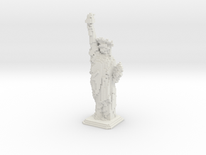 Statue of Liberty in Minecraft in White Natural Versatile Plastic