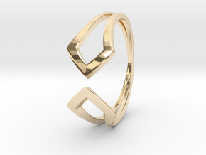 HIDDEN HEART Smooth, ring US size 10.5 , d=20,2mm in 14k Gold Plated Brass: 10.5 / 62.75