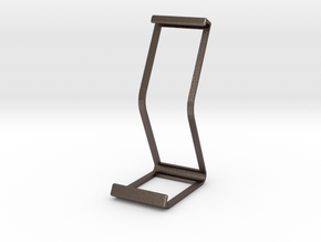 Ipad Stand V2 material saver in Polished Bronzed Silver Steel