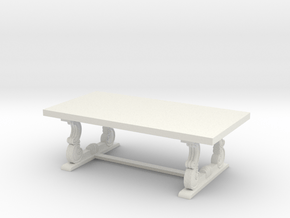 Decorative French Coffee Table in White Natural Versatile Plastic: 1:24