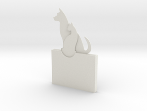 Cat And Dog Gift Card Holder in White Natural Versatile Plastic