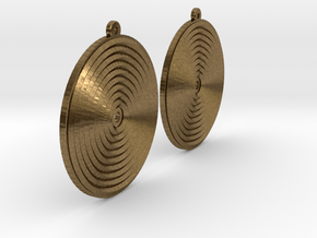 Glitter Earring Pair in Natural Bronze