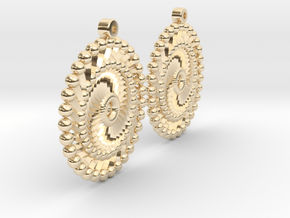 Earring Model N Pair in 14k Gold Plated Brass