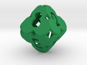 Clover Dice (d3/d4/d6/d8) in Green Processed Versatile Plastic: d8