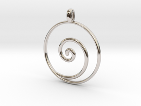 KORU Maori symbol Jewelry Pendant in Platinum