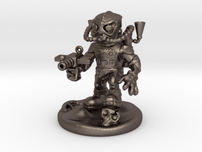 Steam Punk Warrior in Polished Bronzed Silver Steel