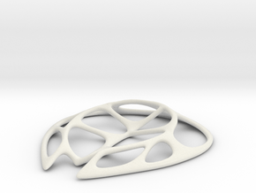 Aly Pendant in White Natural Versatile Plastic