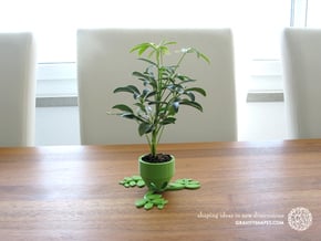 Small Plant Pot (short) in Green Processed Versatile Plastic
