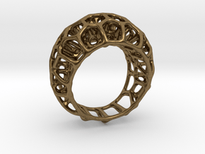 Voronoi Cell Ring II  (Size 54) in Natural Bronze