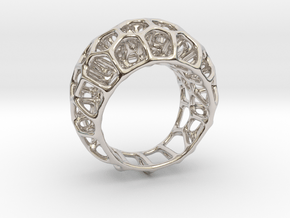 Voronoi Cell Ring II  (Size 54) in Platinum
