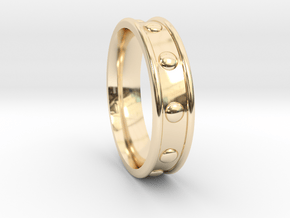 Studded Collar Ring in 14K Yellow Gold