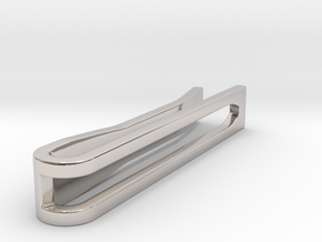 Minimalist Tie Bar - Wedge (1.5 In) in Platinum