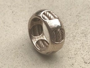 RINGER 1  in Polished Bronzed Silver Steel: 10 / 61.5