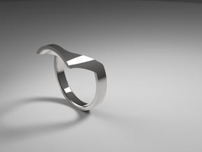 Static Ring - SIZE 8  in Polished Silver