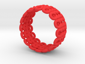 Knitter's Ring in Red Processed Versatile Plastic: 5 / 49