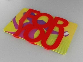 Gift Card Holder For You in Red Processed Versatile Plastic
