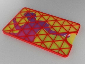 Gift Card Holder Triangles in Red Processed Versatile Plastic
