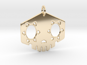 2" Sombra Skull Keychain in 14k Gold Plated Brass