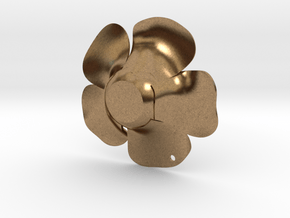 Rafflesia Key-Chain in Natural Brass