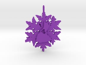 3D Printed Block Island SnowFlake in Purple Processed Versatile Plastic