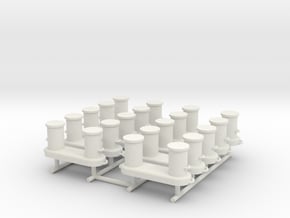 AHTS Bollards 1:50 in White Natural Versatile Plastic