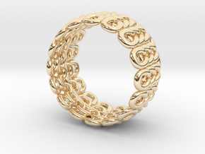 Knitter's Ring in 14k Gold Plated Brass: 5 / 49
