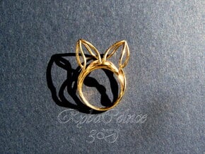 The Ears Ring / size 6US (16.5mm) in 14k Gold Plated Brass
