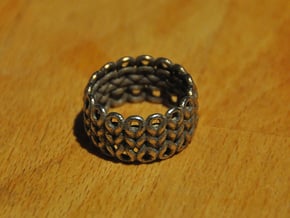Knitter's Ring in Polished Bronze: 11 / 64