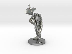 Frog Warrior for Dungeons and Dragons in Natural Silver