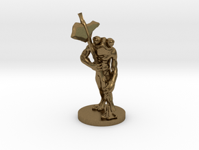 Frog Warrior for Dungeons and Dragons in Natural Bronze