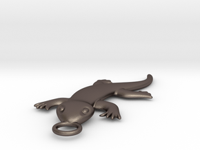 Lizard in Polished Bronzed Silver Steel