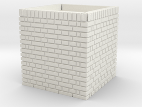 Cast Iron Water Tank Brick Pillar in White Natural Versatile Plastic: 1:32