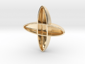 PENDANT CROSS FORM in 14k Gold Plated Brass