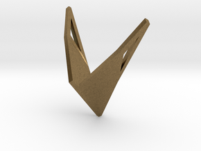 sWINGS Origami, Pendant. Sharp Elegance in Natural Bronze