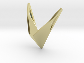sWINGS Origami, Pendant. Sharp Elegance in 18k Gold Plated Brass
