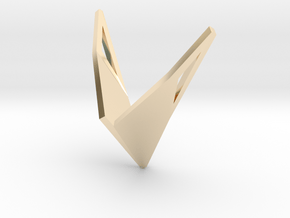 sWINGS Origami, Pendant. Sharp Elegance in 14K Yellow Gold