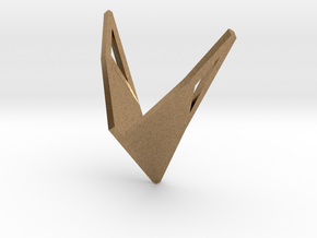 sWINGS Origami, Pendant. Sharp Elegance in Natural Brass