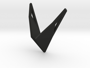 sWINGS Origami, Pendant. Sharp Elegance in Black Natural Versatile Plastic