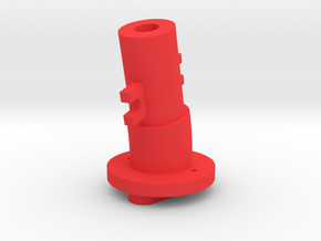 Thrustmaster joystick tailpiece, 13 deg. angle in Red Processed Versatile Plastic